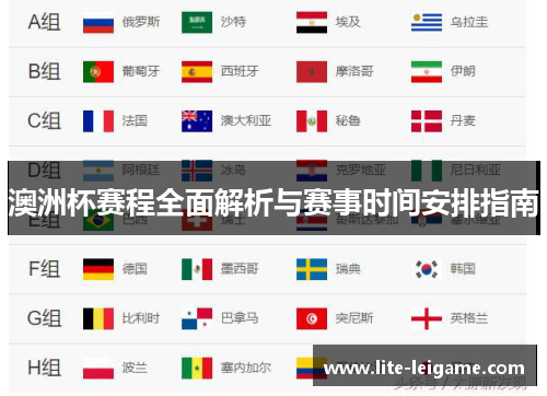 澳洲杯赛程全面解析与赛事时间安排指南 澳洲杯赛程全面解析与赛事时间安排指南