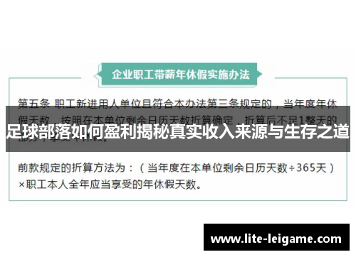足球部落如何盈利揭秘真实收入来源与生存之道